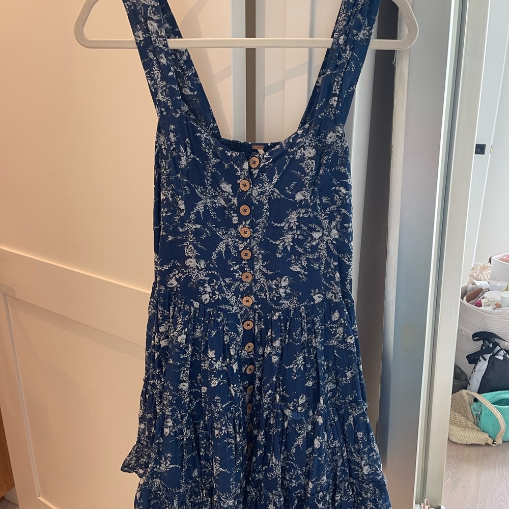 FREE PEOPLE Floral Button-Down Dress
